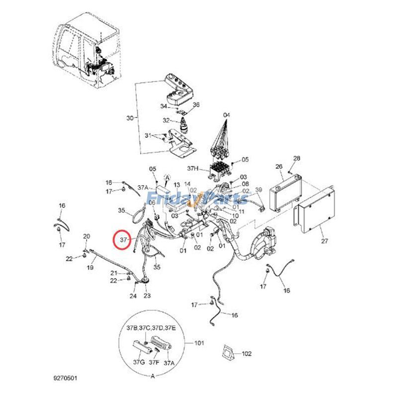 Wiring Harness 0005458 for Hitachi Excavator ZX1000K-3 ZX180LC-3