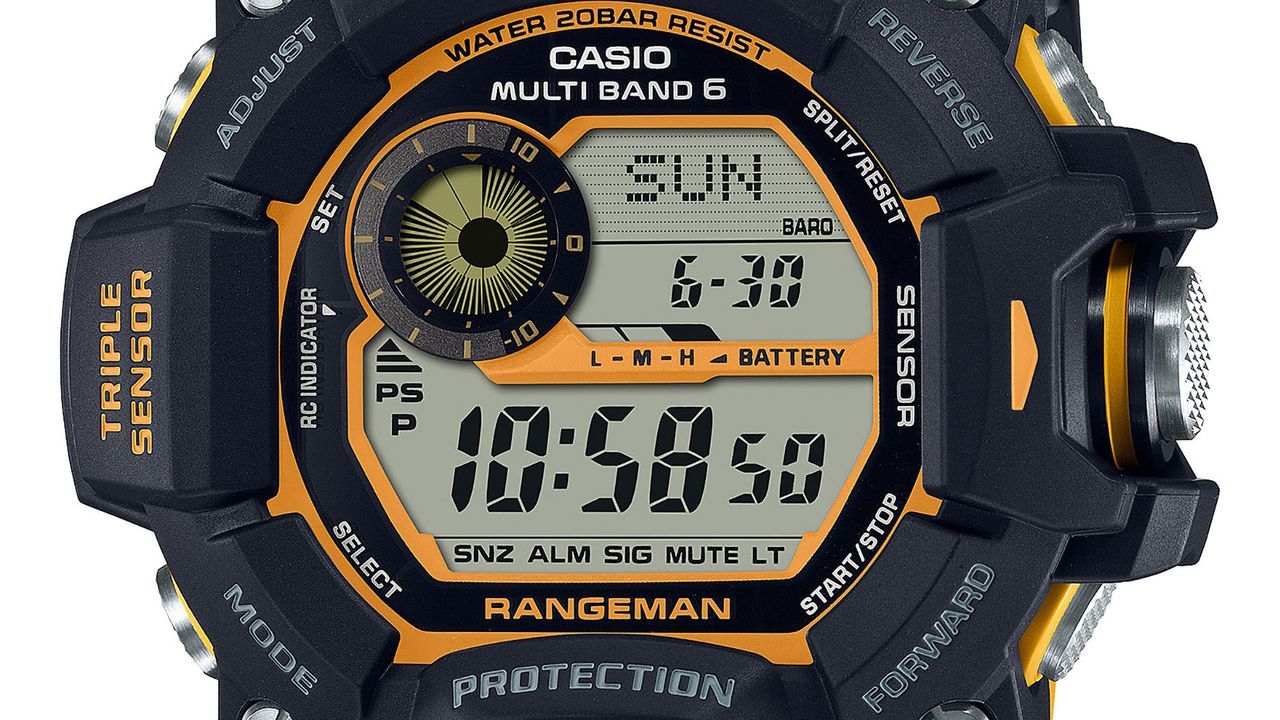 G-SHOCKのサバイバルウオッチ「レンジマン」の新作は、イエローが