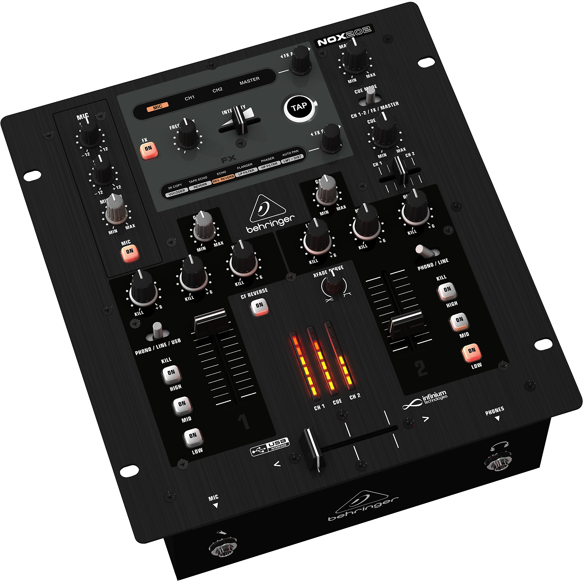 Open Box Behringer NOX202 PRO DJ Mixer 190839075925 | Guitar Center