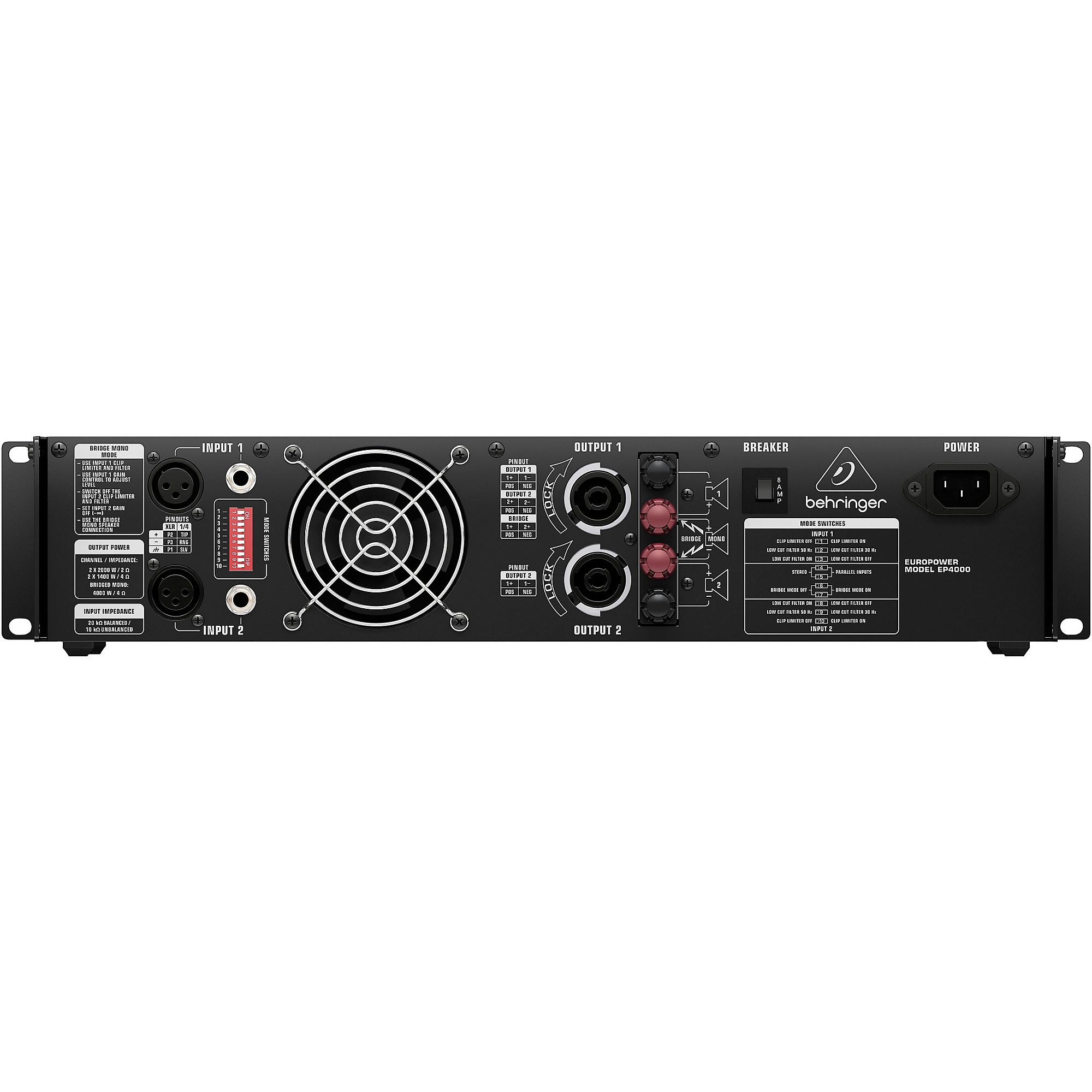 Behringer EUROPOWER EP4000 Power Amplifier | Guitar Center