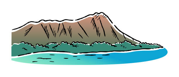 70+ Diamond Head Stock Illustrations, Royalty-Free Vector Graphics