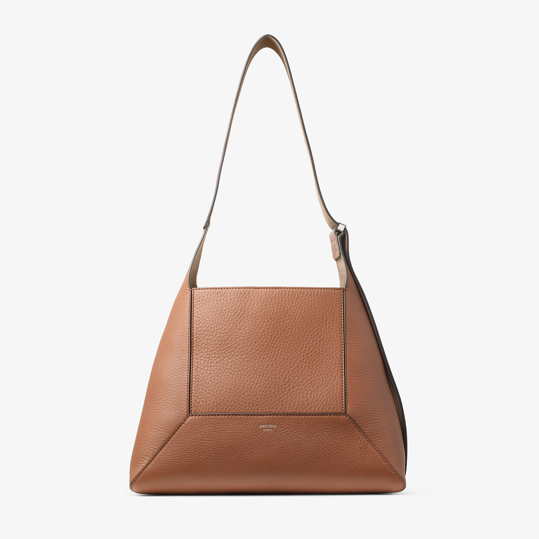 ダイヤモンド ホーボー M-M |タン レザー・ショルダーバッグ | JIMMY CHOO