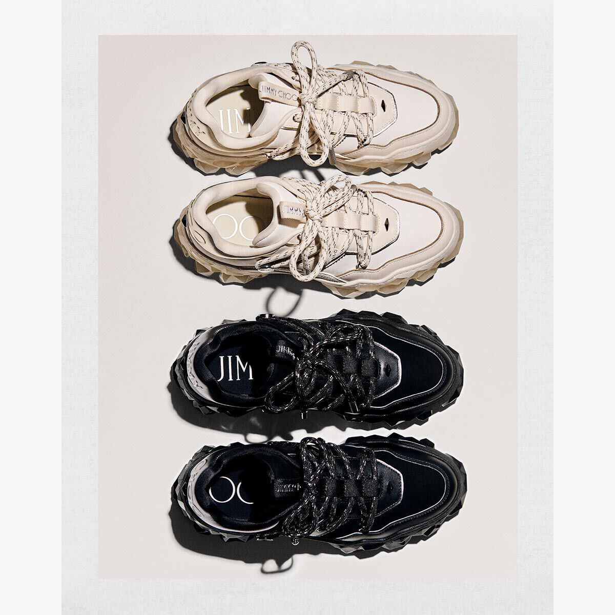 ダイヤモンド X II / F | ラテホワイトレザー・スニーカー | ジミー チュウ