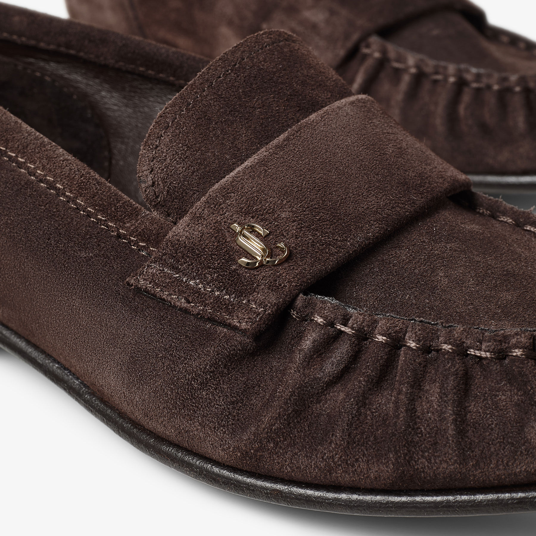 エリス ローファー F | チョコレート スエード・ローファー | ジミー