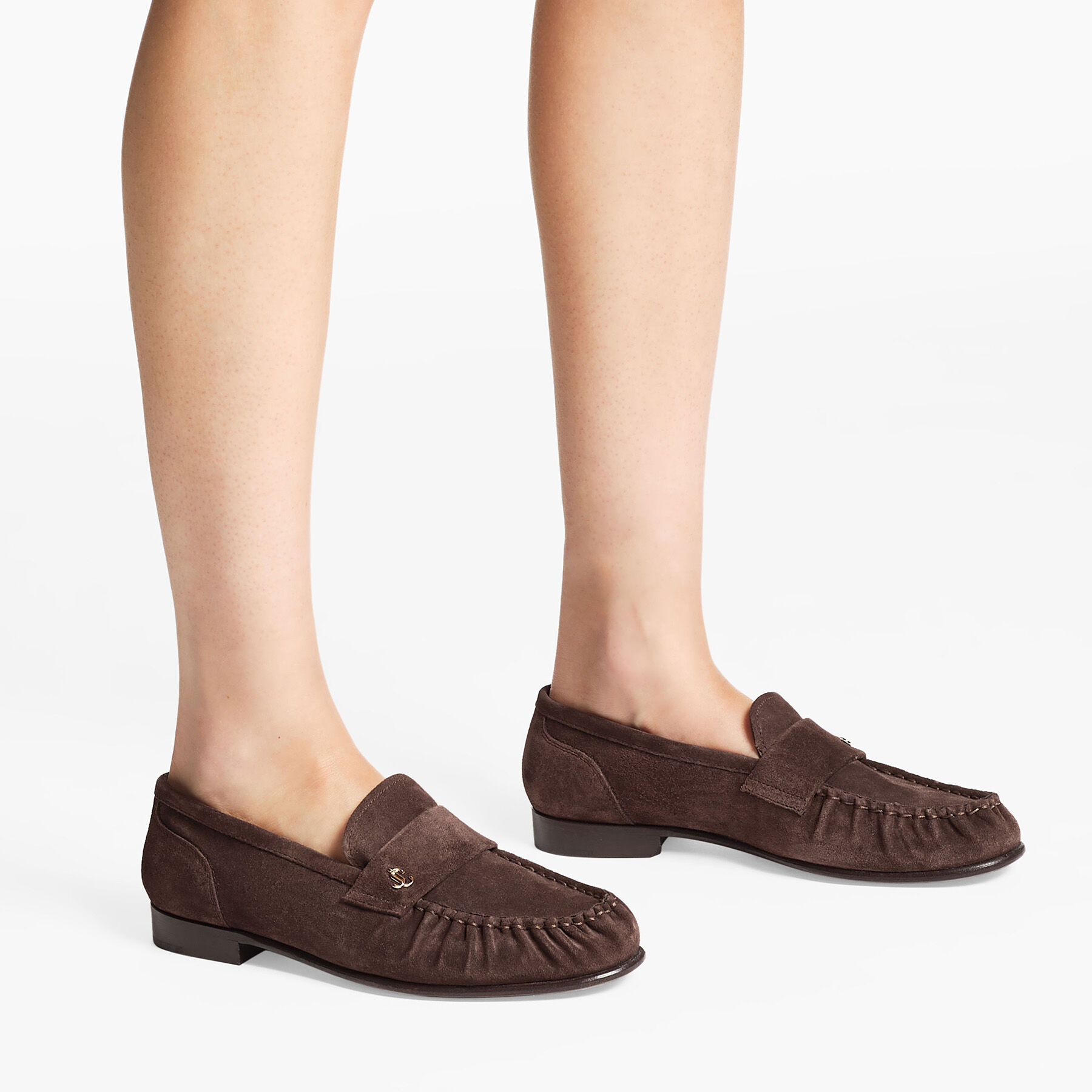 エリス ローファー F | チョコレート スエード・ローファー | ジミー