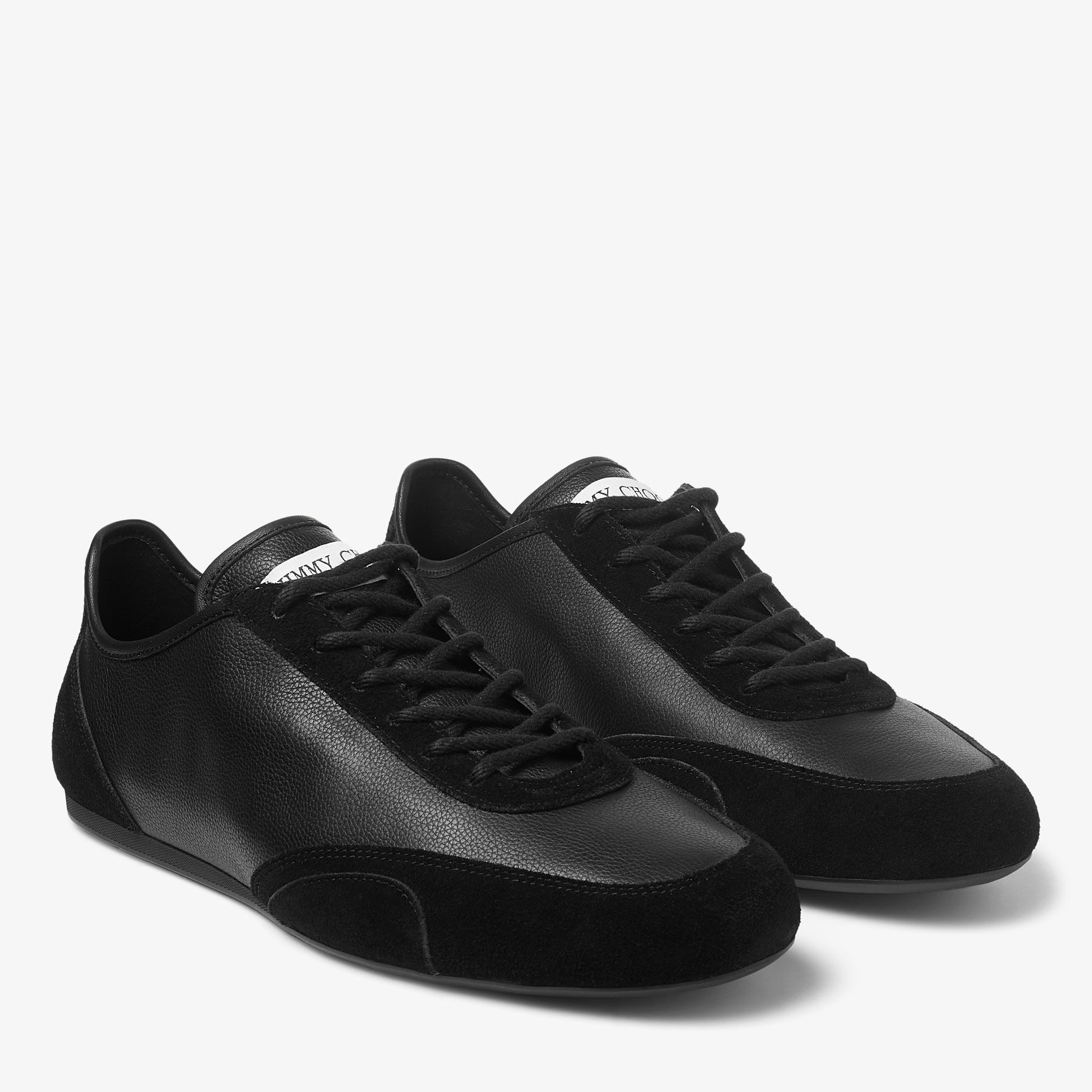 サニー M | ブラック スエード / レザー・ローカット スニーカー