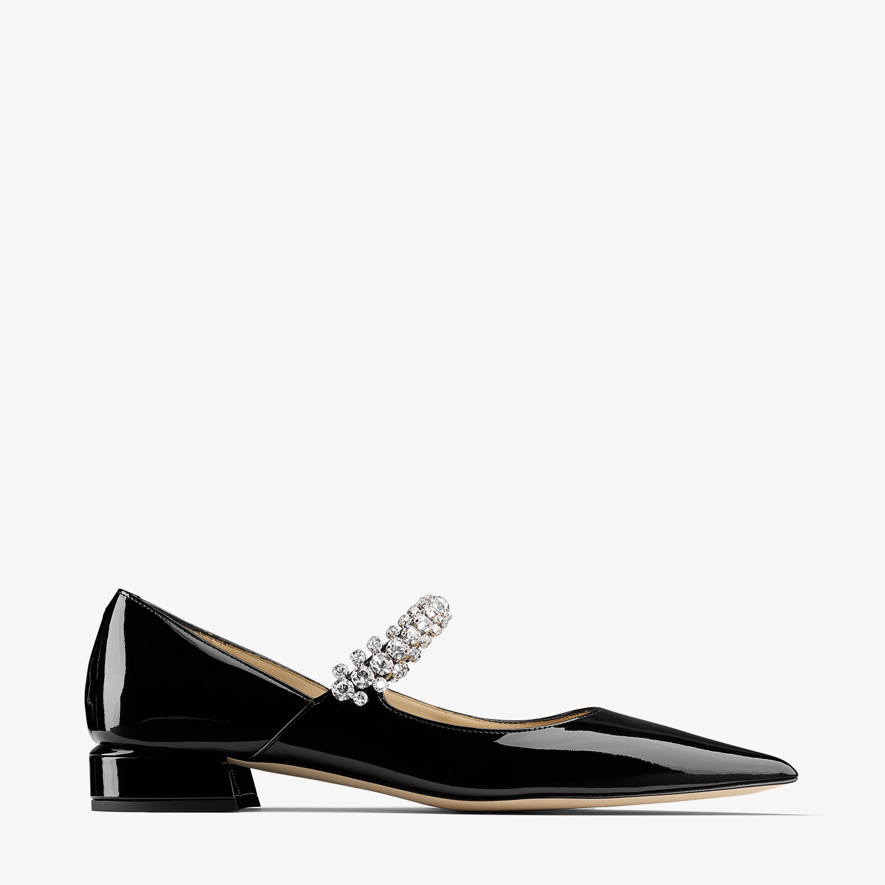 Bing Pump Flat|Black Patent Leather Flats| JIMMY CHOO