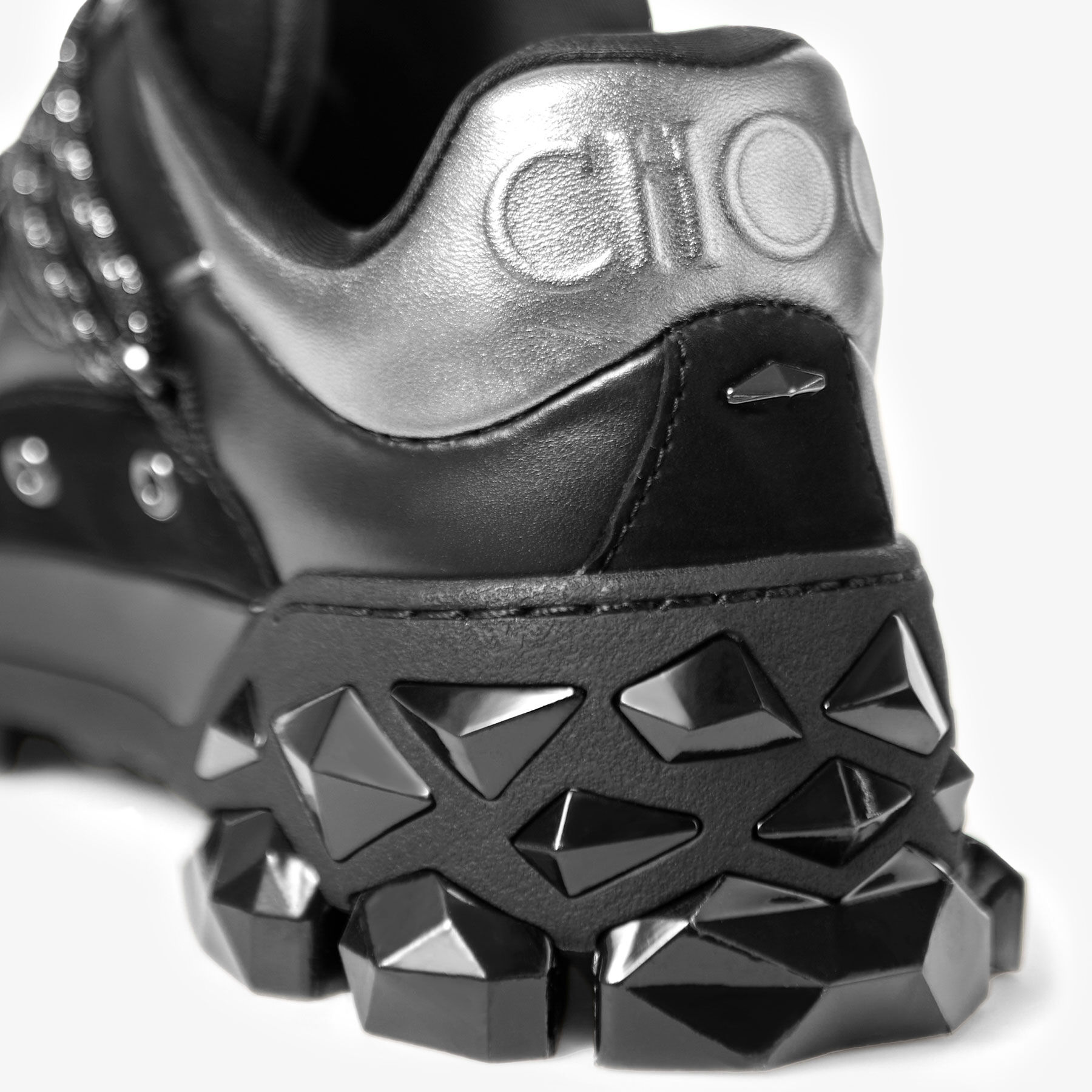 ダイヤモンド X II / F | ブラックレザー・スニーカー | ジミー チュウ