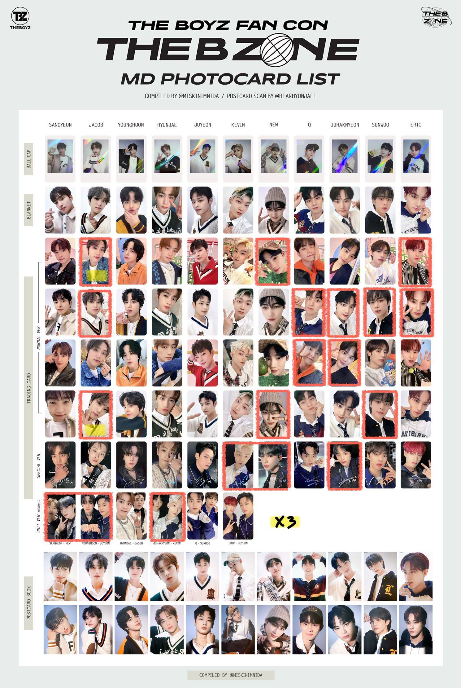 即購入可能】THEBOYZ サノク トレカ ニュー チャニ 即購入可能