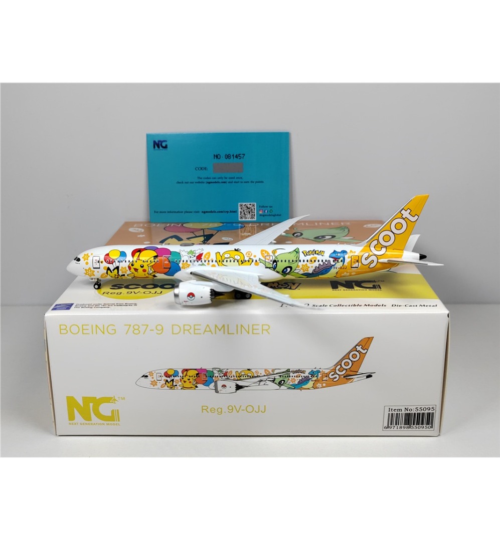 ポケモンモデル Boeing 新品 Scoot 787-9