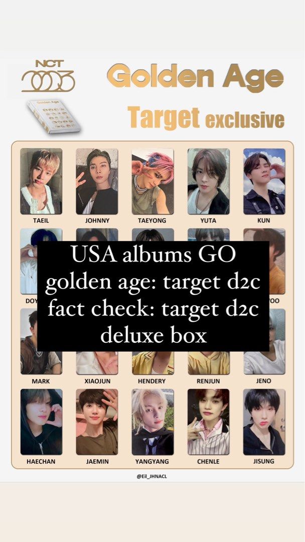 GO WTS NCT 2023 golden age target d2c album 127 fact check deluxe