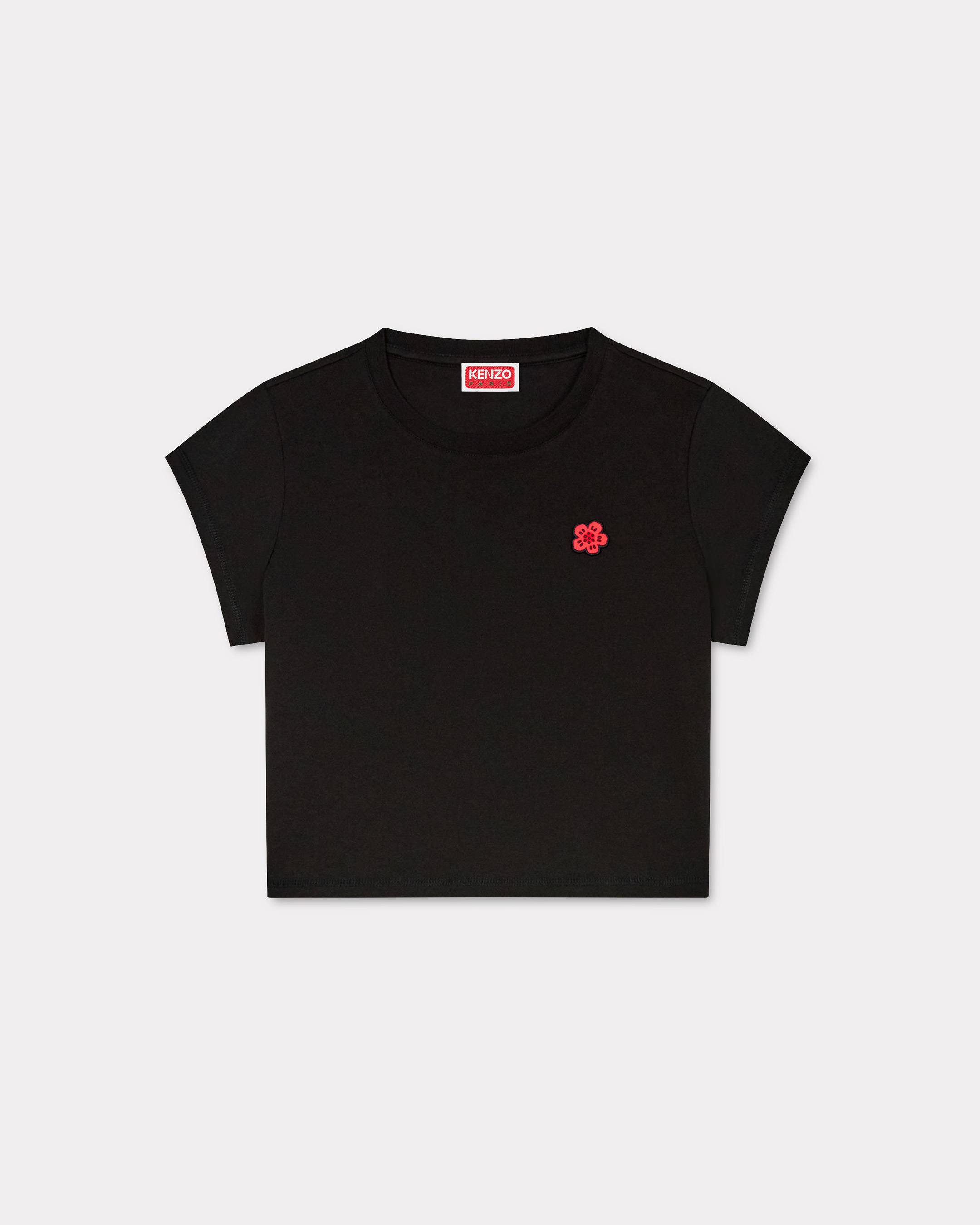 Boke Flower' cropped embroidered T-shirt in cotton | Women's | KENZO
