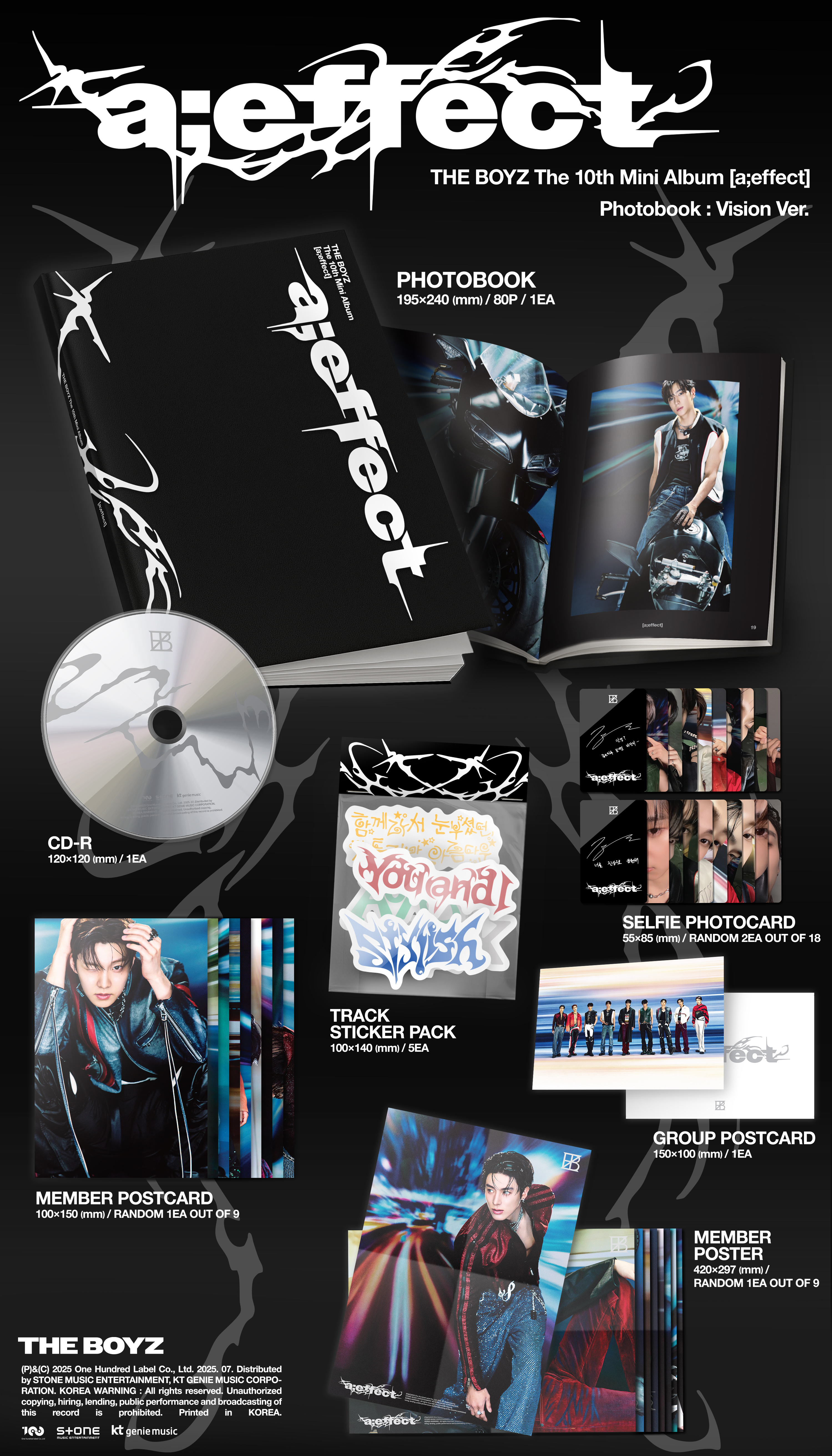 jp.ktown4u.com : THE BOYZ - ミニアルバム10集 [a;effect] (Vision Ver.)