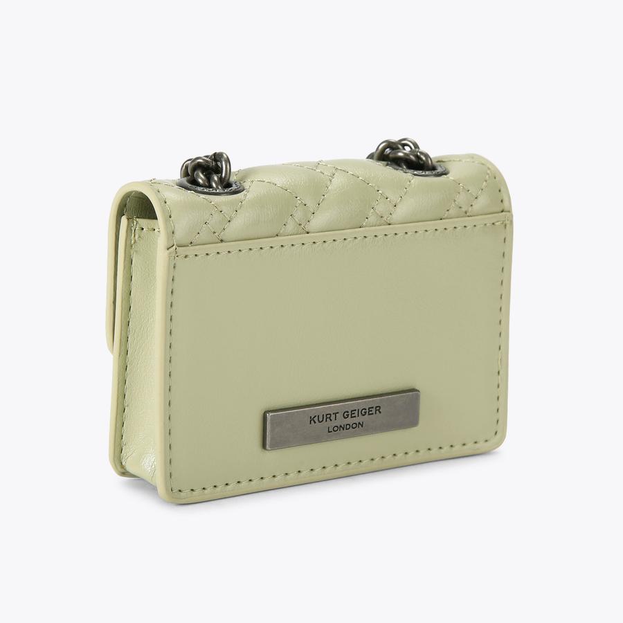 MICRO KENSINGTON Pale Green Cross Body Purse by KURT GEIGER LONDON
