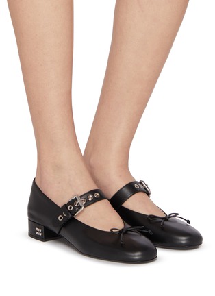 MIU MIU | 25 Leather Mary Jane Pumps | Women | Lane Crawford