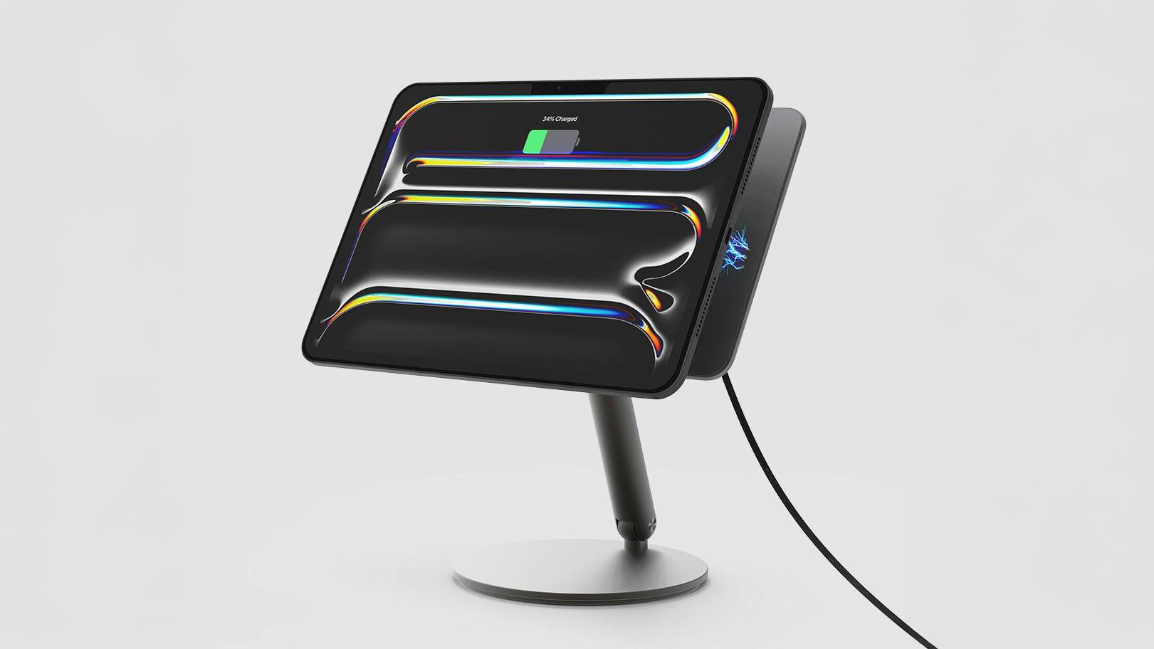 iPad用の最強スタンド!? 置くだけ充電＆調整も自由自在な「REDBEAN P2