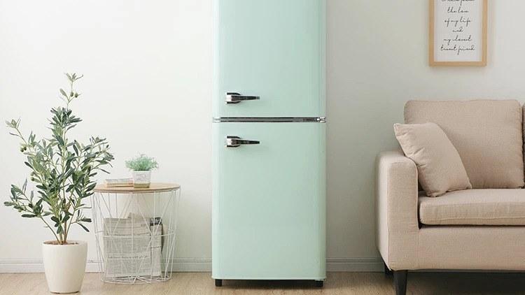 1ドア レトロ冷蔵庫 ティファニーブルー お洒落な アメリカン 家具 1