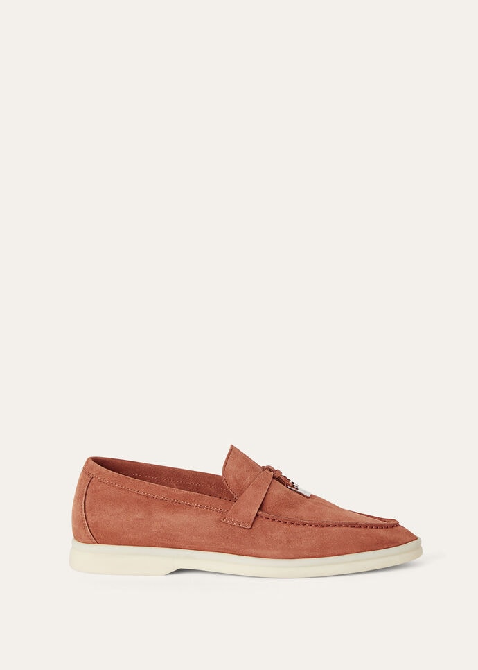 Summer Charms Walk Loafer Suede Dusty Orange | Loafers Loro Piana