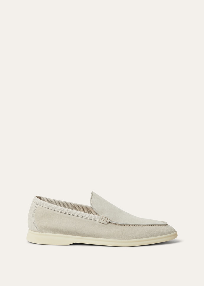 Summer Walk Loafer Suede Pearl | Loafers Loro Piana US
