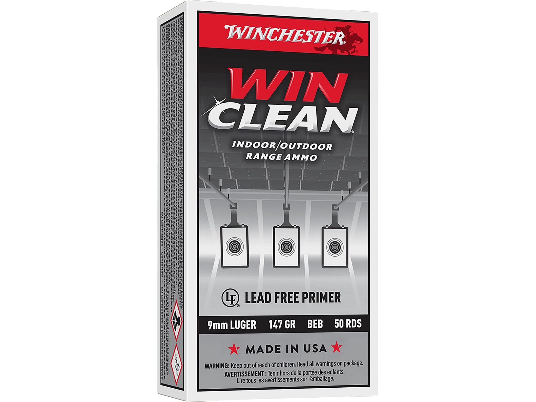Winchester Super X WinClean 9mm Luger Ammo 147 Grain Full Metal Jacket