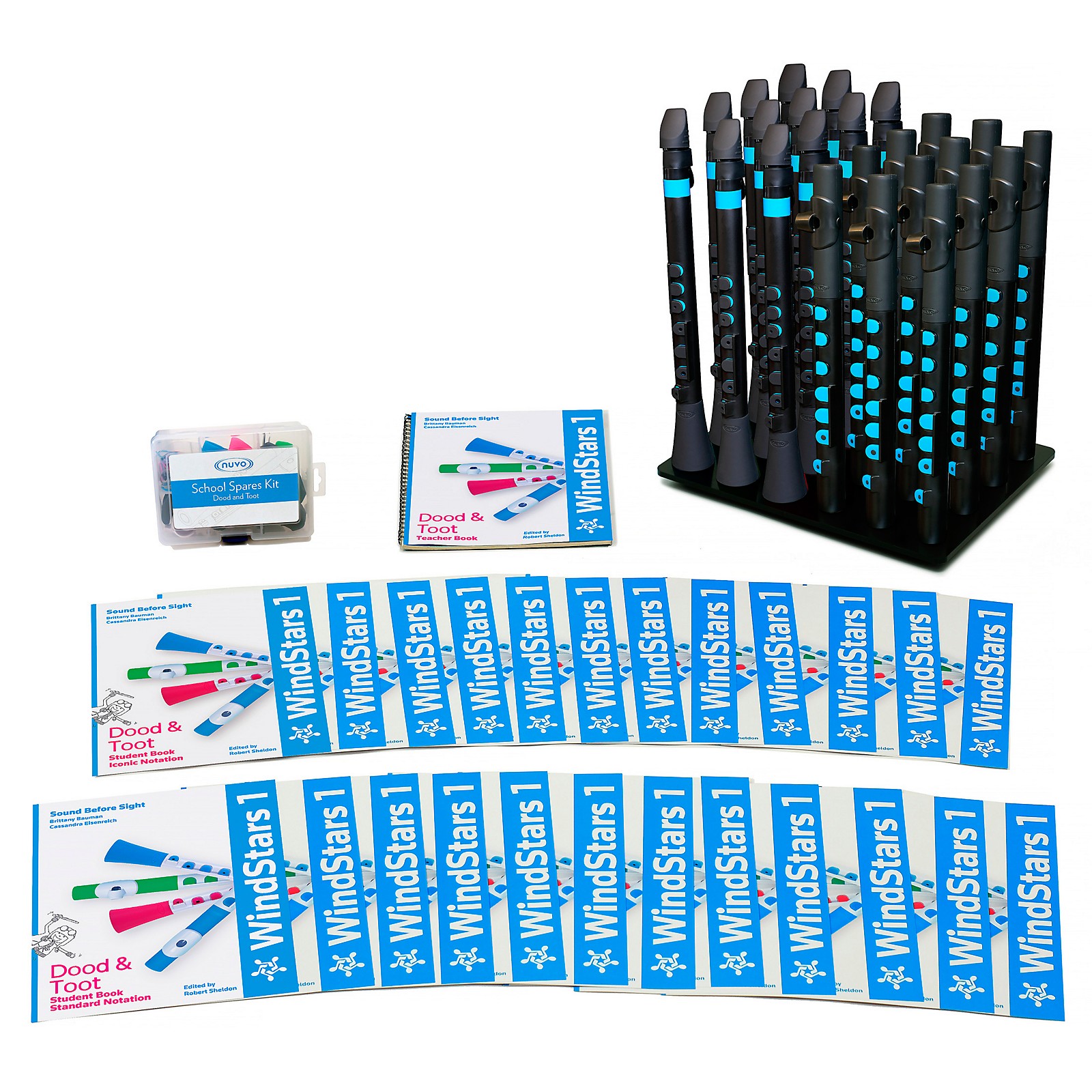 Nuvo WindStars 1 24-Piece Set - Dood & Tood (12 Each) Black/Blue