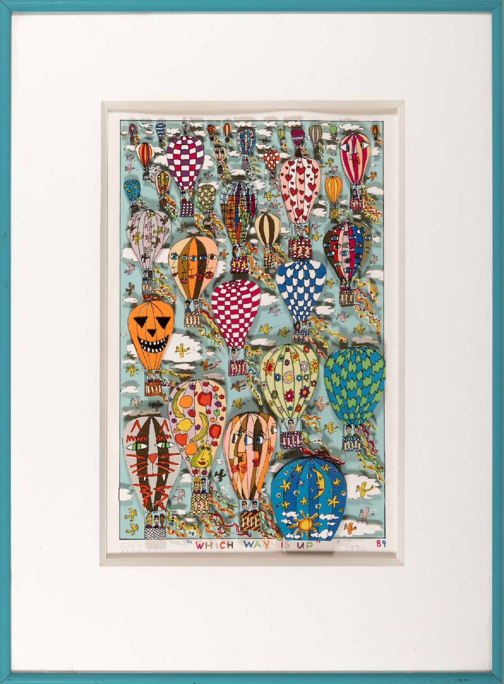 元永定正 榊莫山 共作 イロハ80' 水彩画 + 墨蹟 榊莫山鑑定登録書付 元