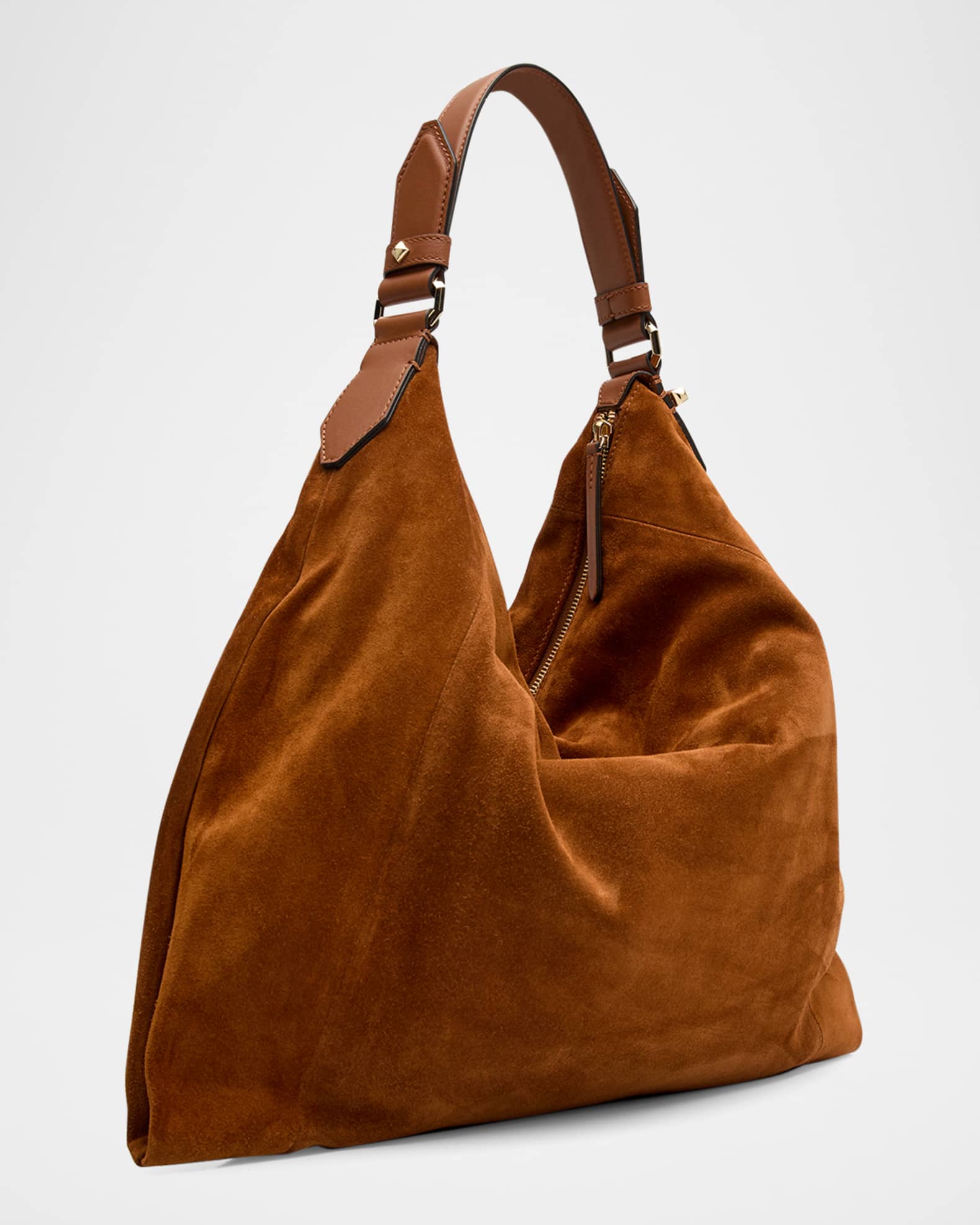 Jimmy Choo Ana Zip Suede Hobo Bag | Neiman Marcus