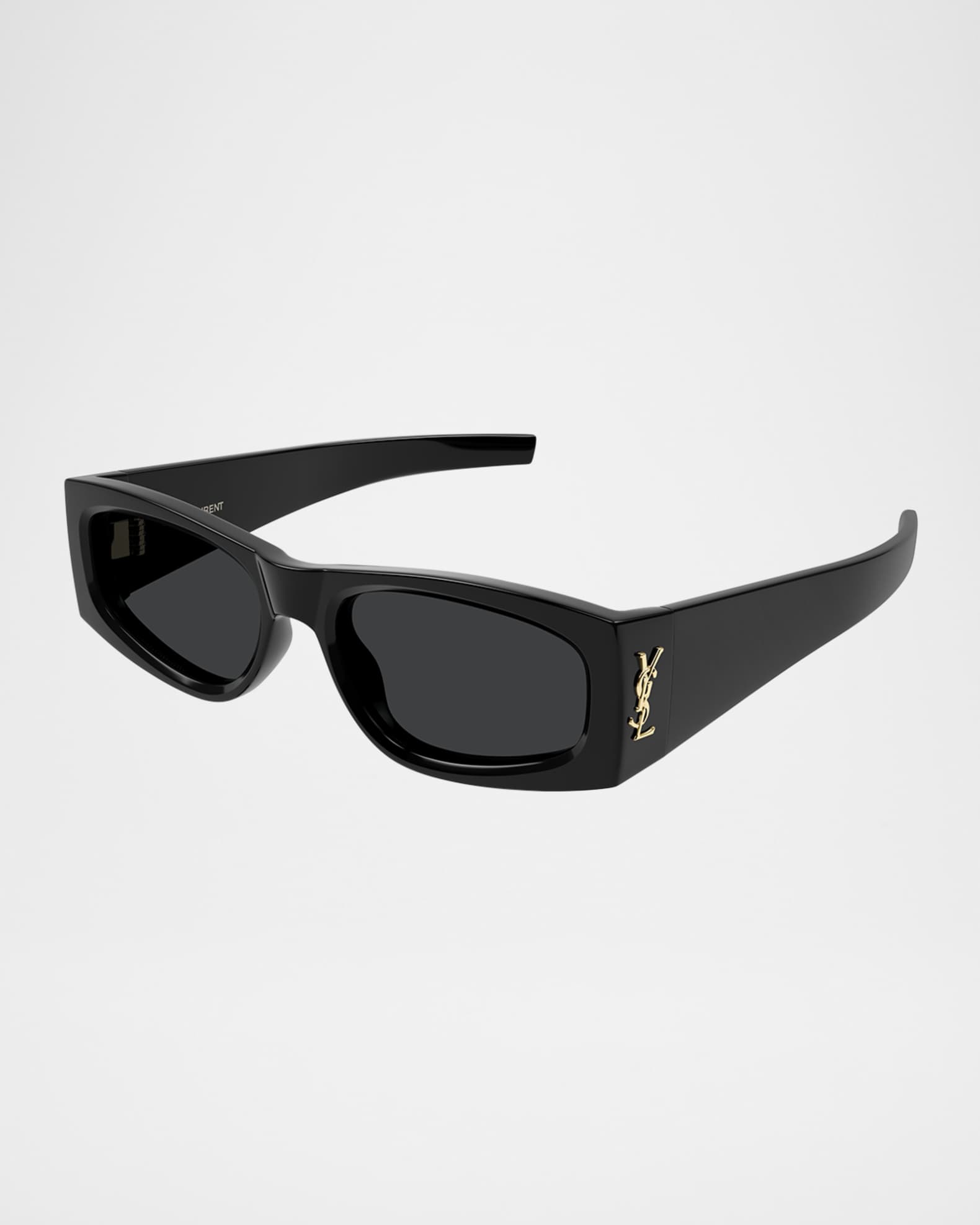 Saint Laurent Rectangular Acetate Sunglasses | Neiman Marcus