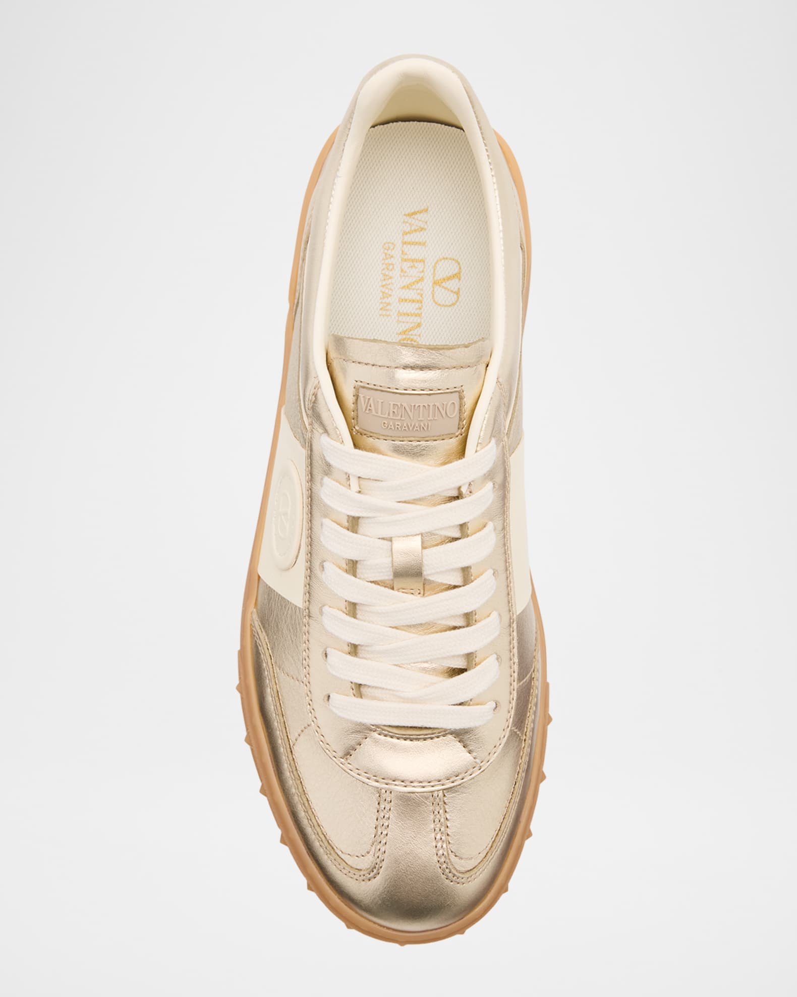 Valentino Garavani Upvillage Metallic Low-Top Sneakers | Neiman Marcus