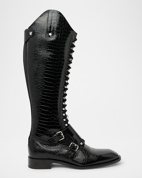 Prada Men's Re-Nylon & Leather Zip Pocket Combat Boots | Neiman Marcus