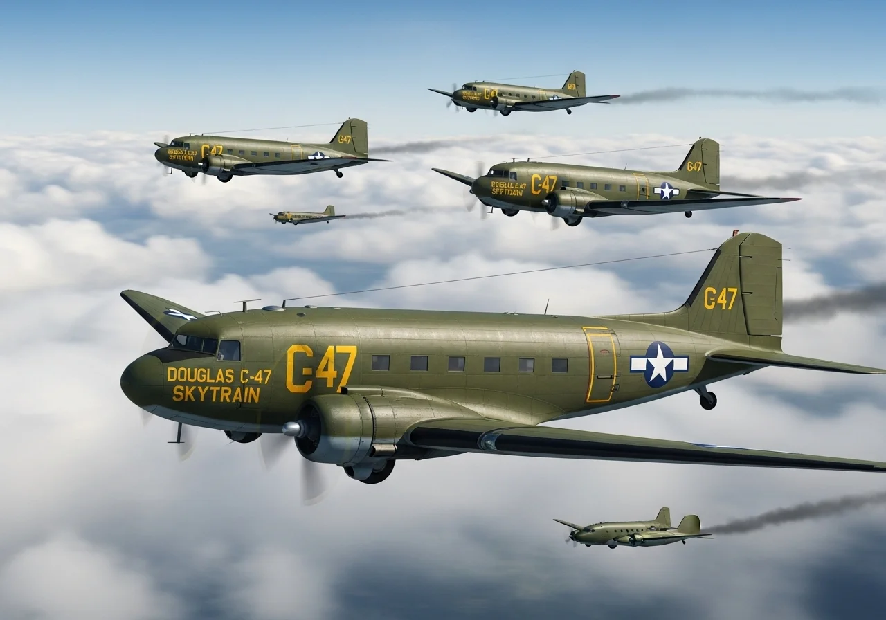 ダグラス C-47 スカイトレイン - 写真・ビデオ - NET-MAQUETTES