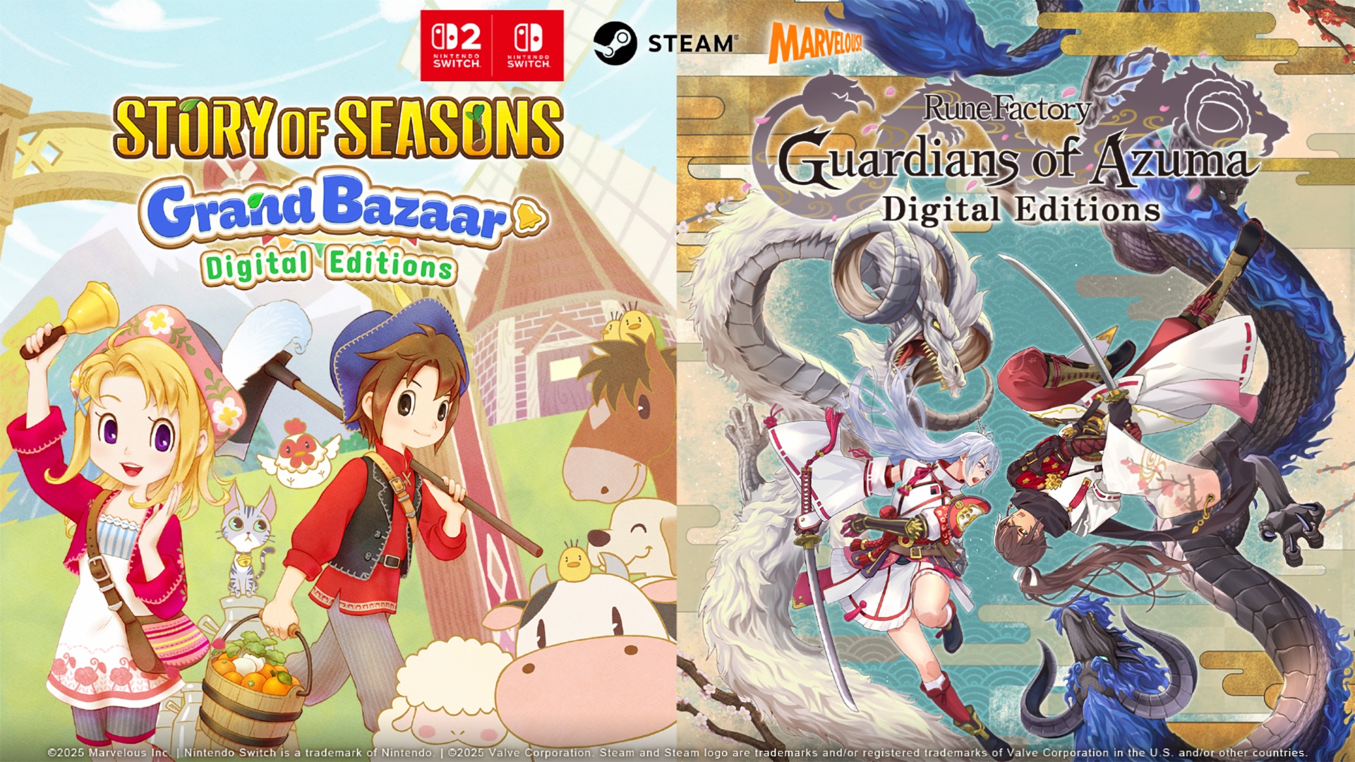 Rune Factory: Guardians of Azuma and Story of Seasons: Grand