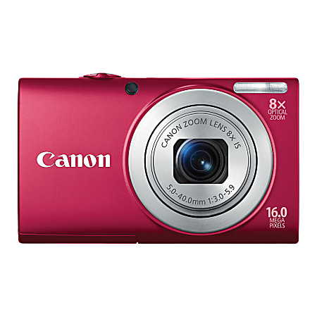 Canon PowerShot A4000 IS 16.0 Megapixel Digital Camera Red