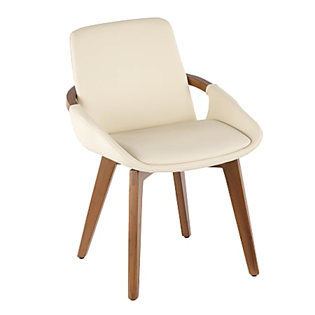 LumiSource Cosmo Chair WalnutCream - ODP Business Solutions