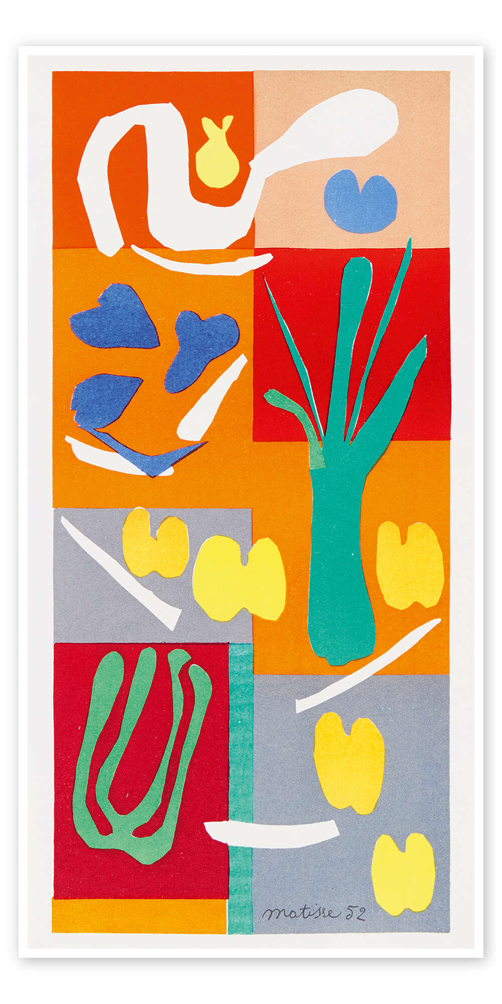Set of eight color lithographs, 1954 print by Henri Matisse