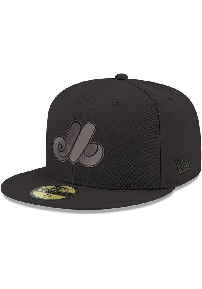 Montreal Expos Mens Tonal Blue UV Cooperstown 59FIFTY BLACK New