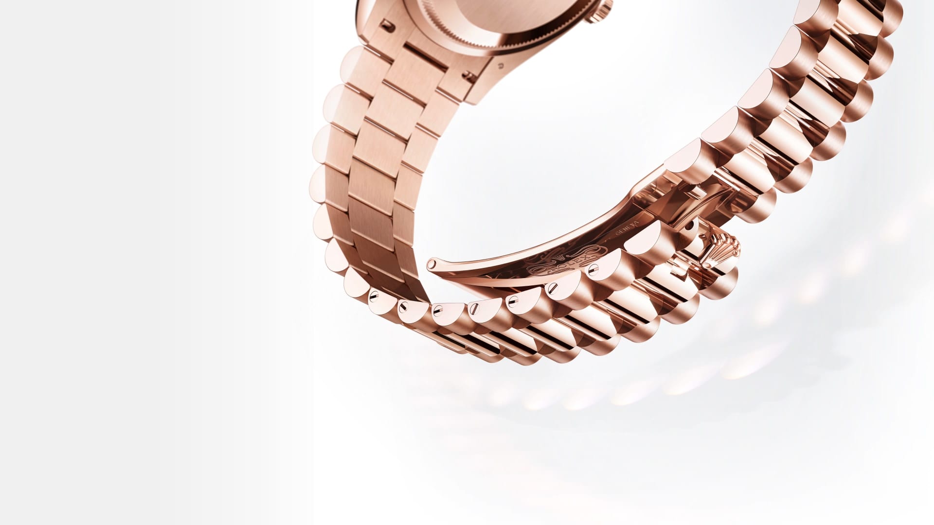 ロレックス デイデイト 40 ウォッチ：18 ct エバーローズゴールド