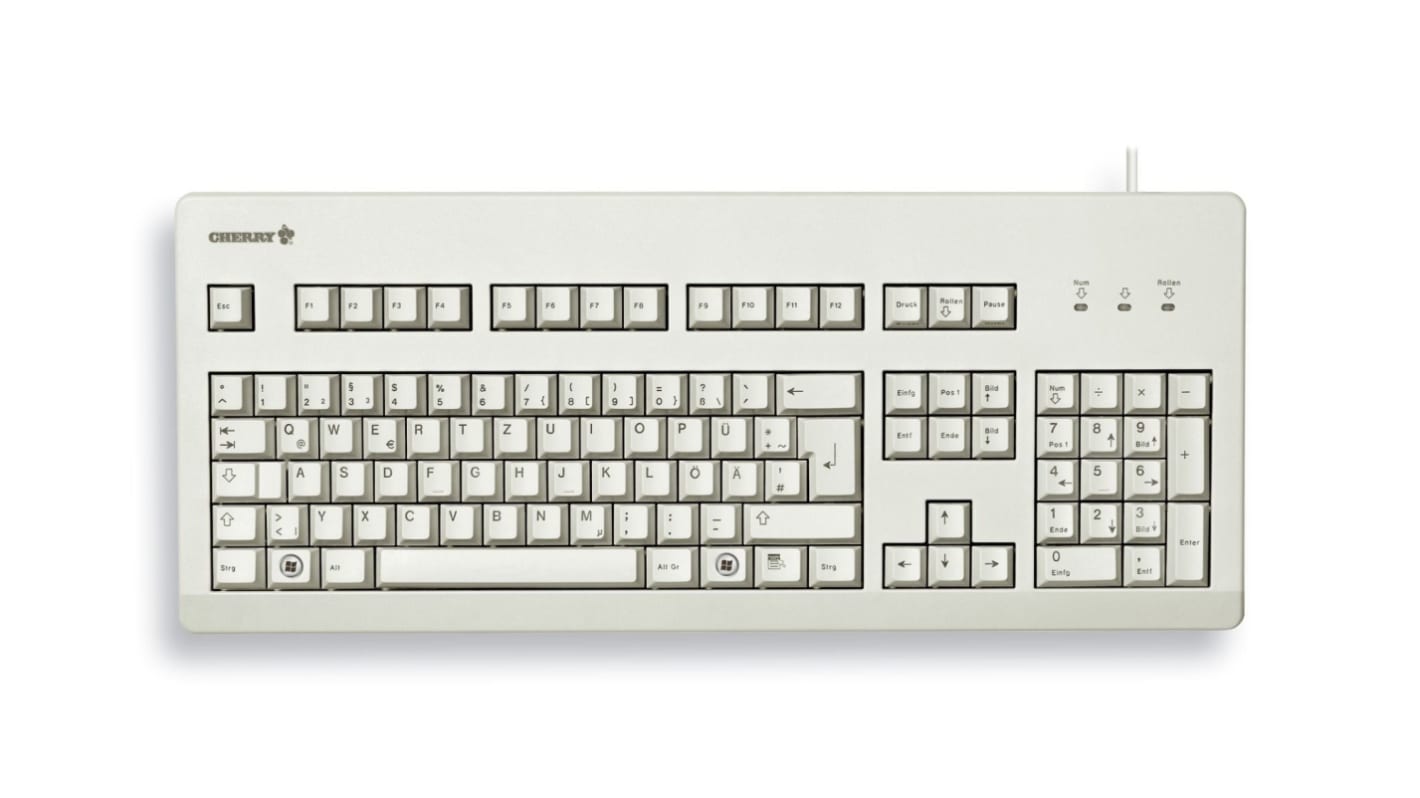 Cherry キーボード G80-3000 ワイヤード, キー配列：QWERTY (英国) PS2