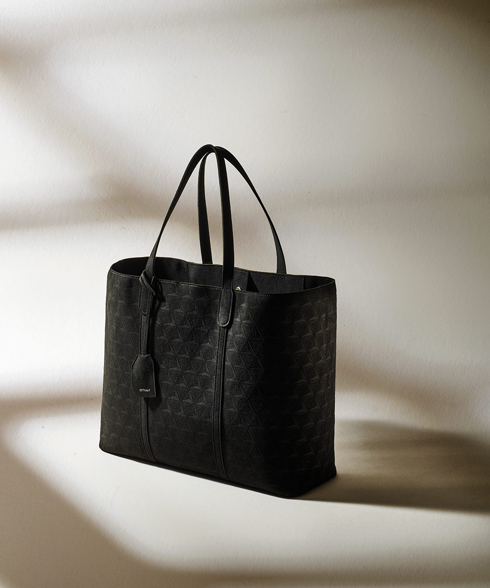 モノグラム柄 トートバッグ M ウルトラスエード Ultrasuede | エスティ