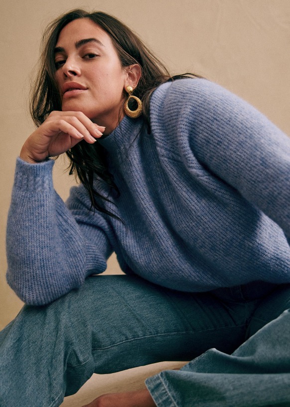 Otis Jumper - Sky blue - Baby Alpaca - Sézane