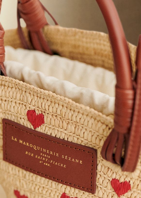 Justine Mini Basket Bag - Natural Raffia - Raffia - Octobre Éditions