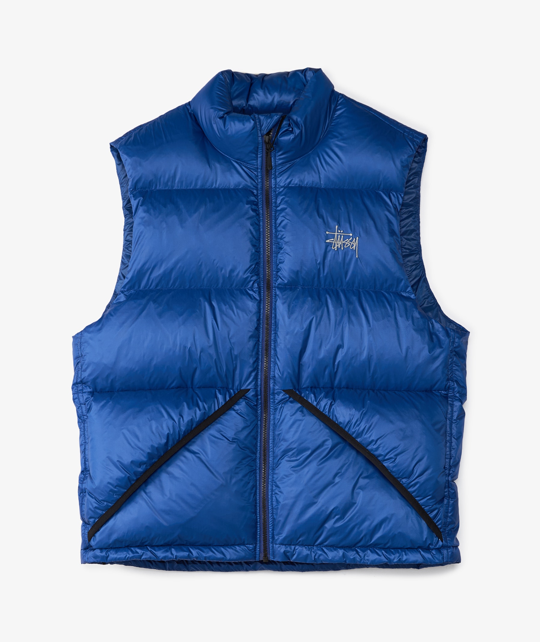 Stüssy Micro Ripstop Down Vest Jacket | Royal | SVD USA