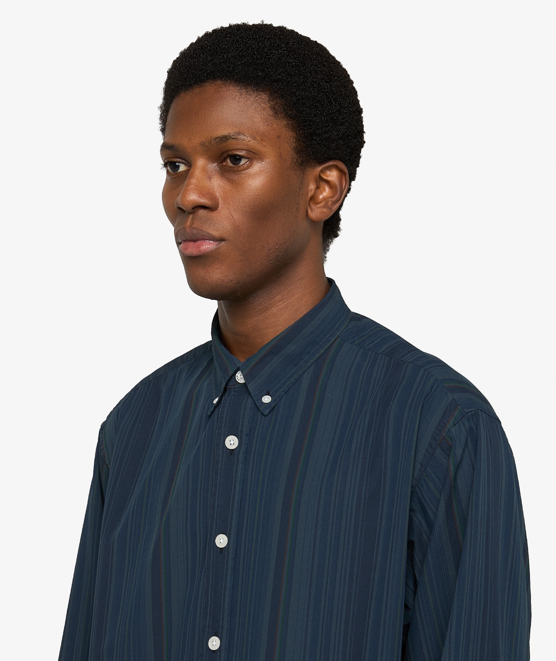 WTAPS BD 05 Long Sleeve Shirt | Black/Navy | SVD