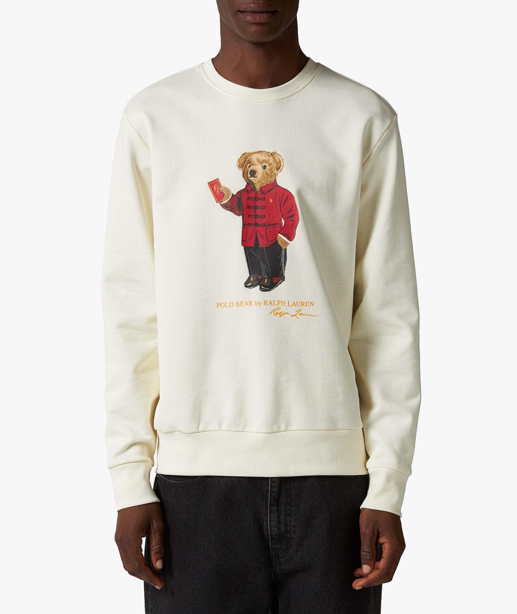 Polo Ralph Lauren Polo Bear Fleece Crewneck in Off White | SVD USA