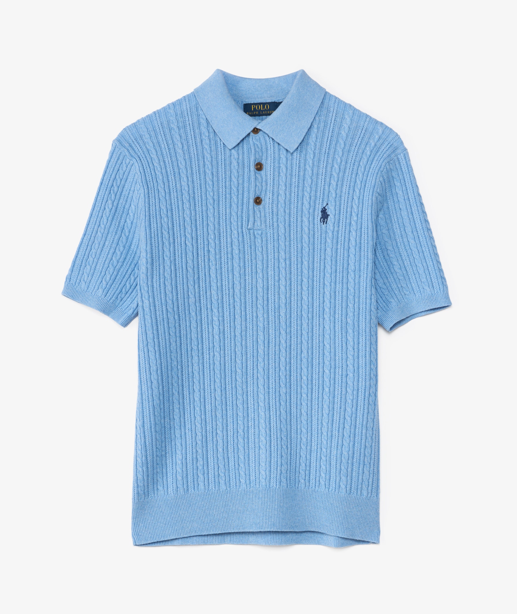 Polo Ralph Lauren Cable-Knit Cotton Polo Jumper | 710B13893004