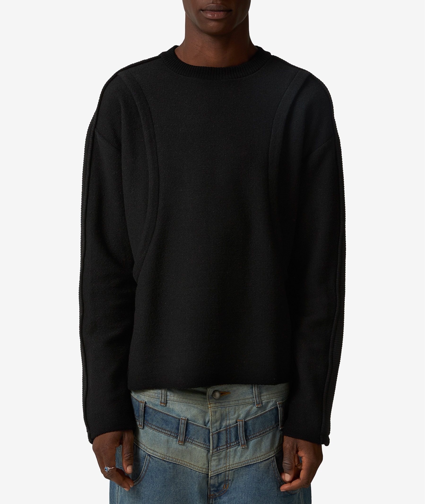 Andersson Bell Amanes Crewneck Sweater in Black | SVD