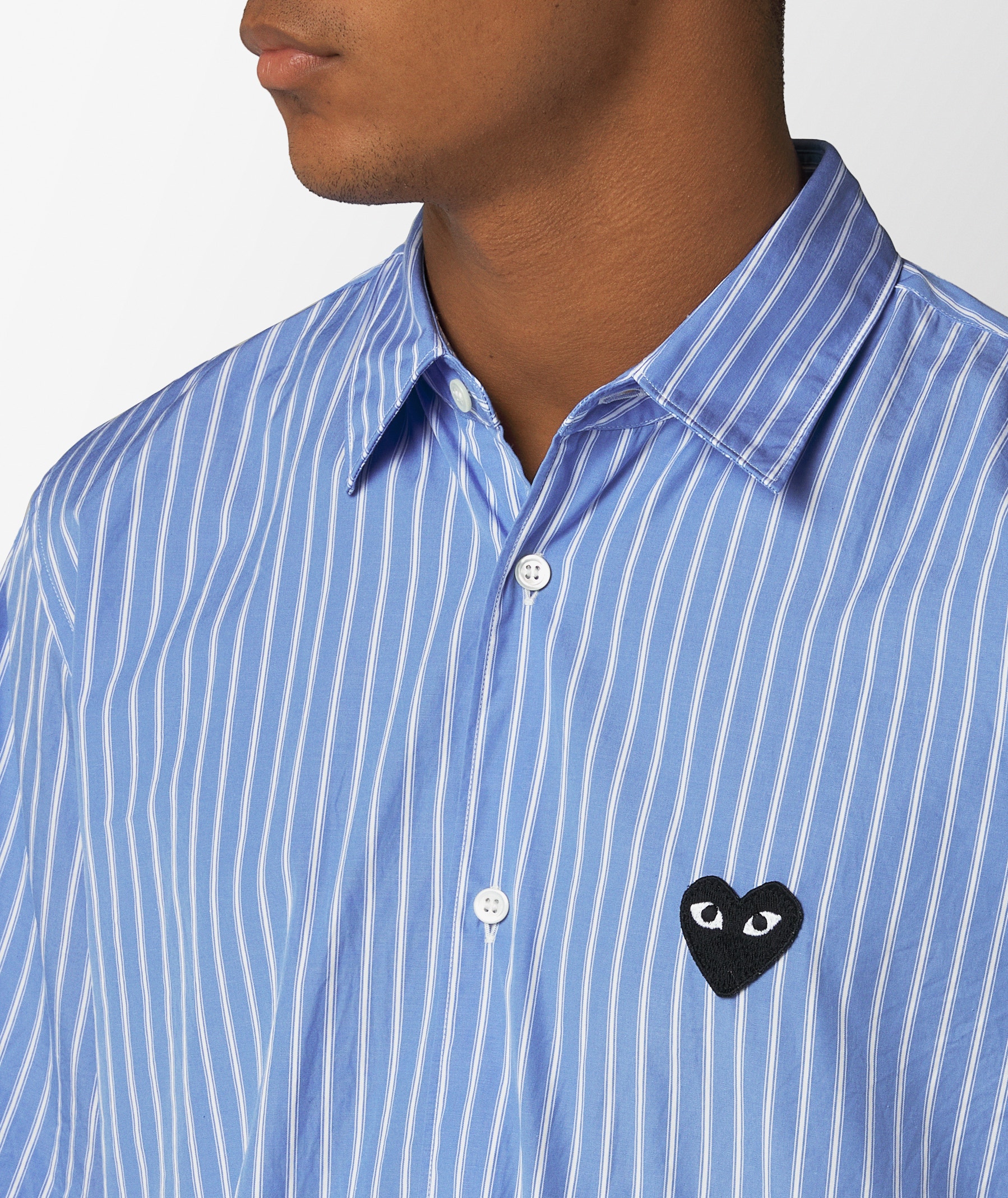 Blue Comme des Garçons Play Striped Shirt | SVD UAE