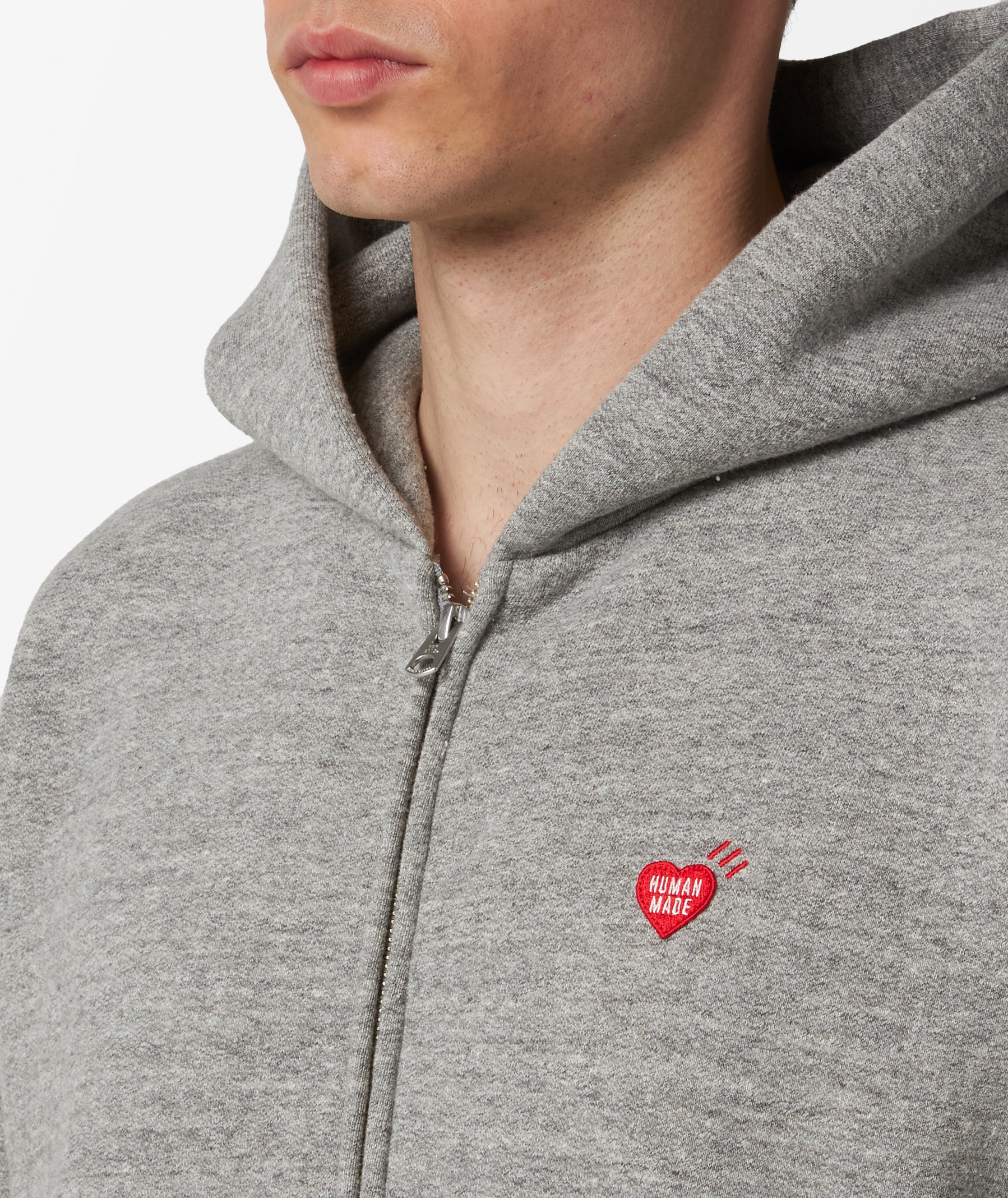 HUMAN MADE Zip-Up Hoodie in Gray | SVD USA