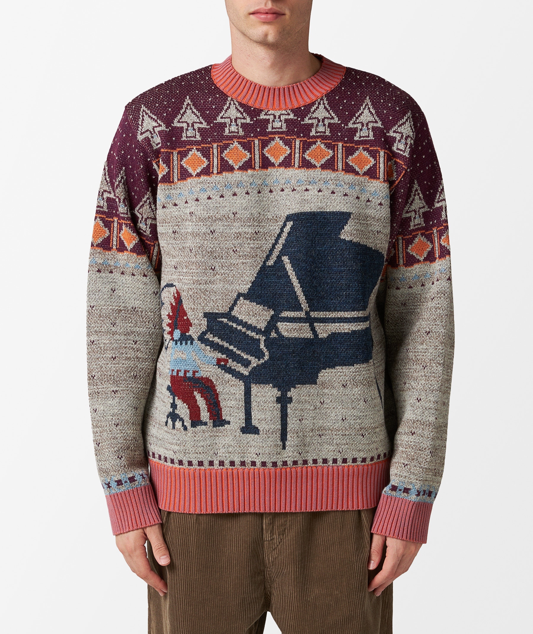 KAPITAL Alaska Camp Piano Sweater in Multicolor | SVD USA
