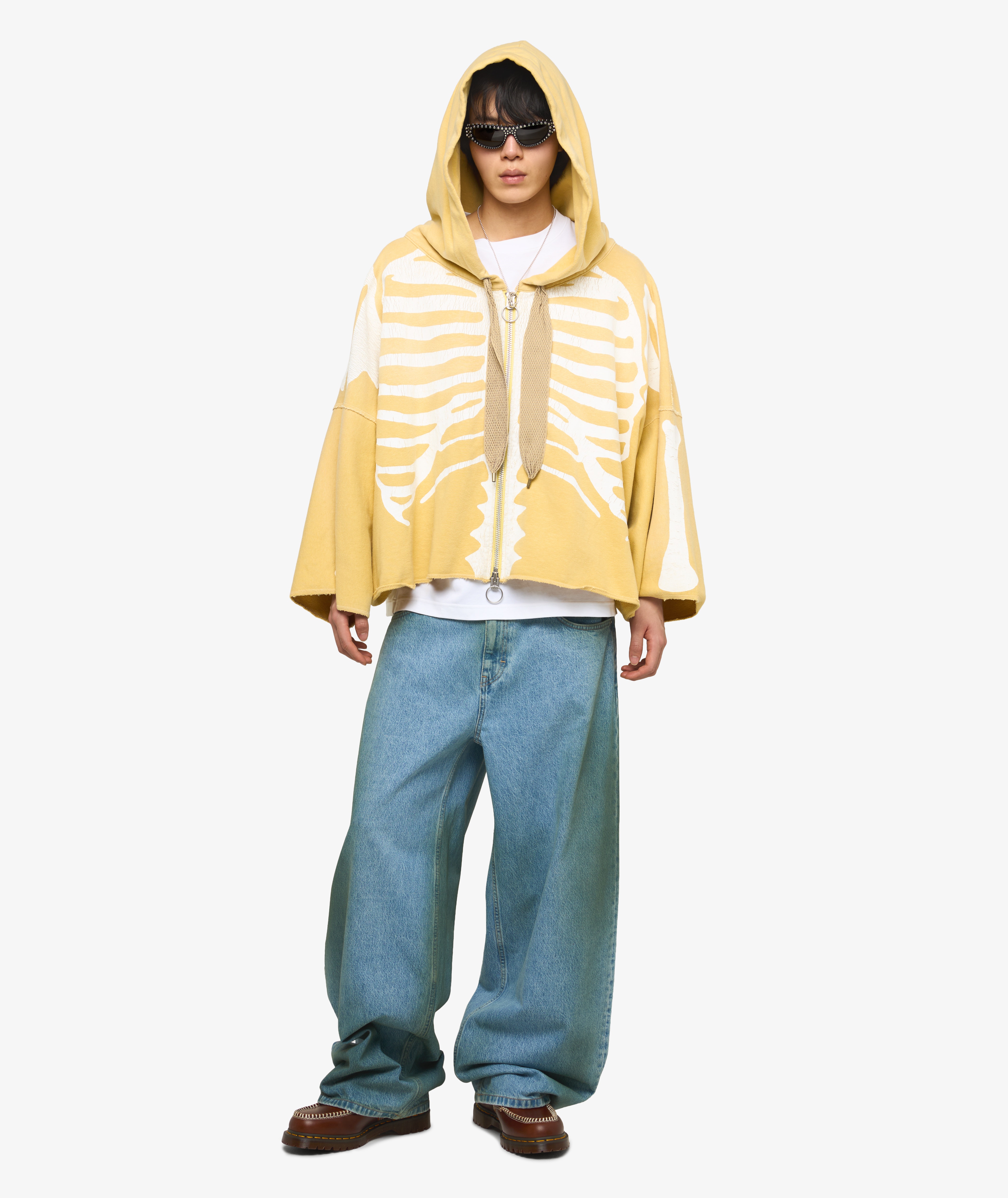 KAPITAL Sweat Knit Devil Blouson Hoodie | K2504LC156-LYL | SVD USA